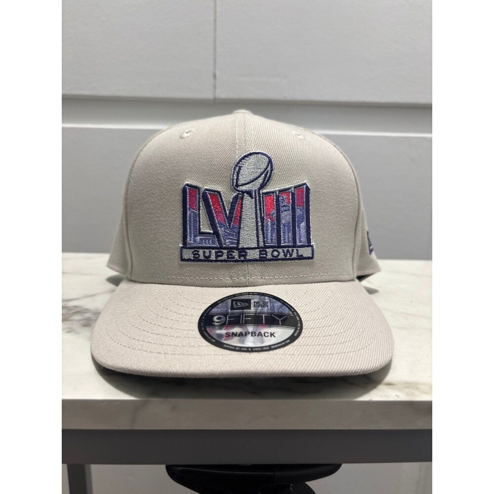 New Era Super Bowl LVIII 58 9TWENTY Beige Strapback Hat NWOT Cap